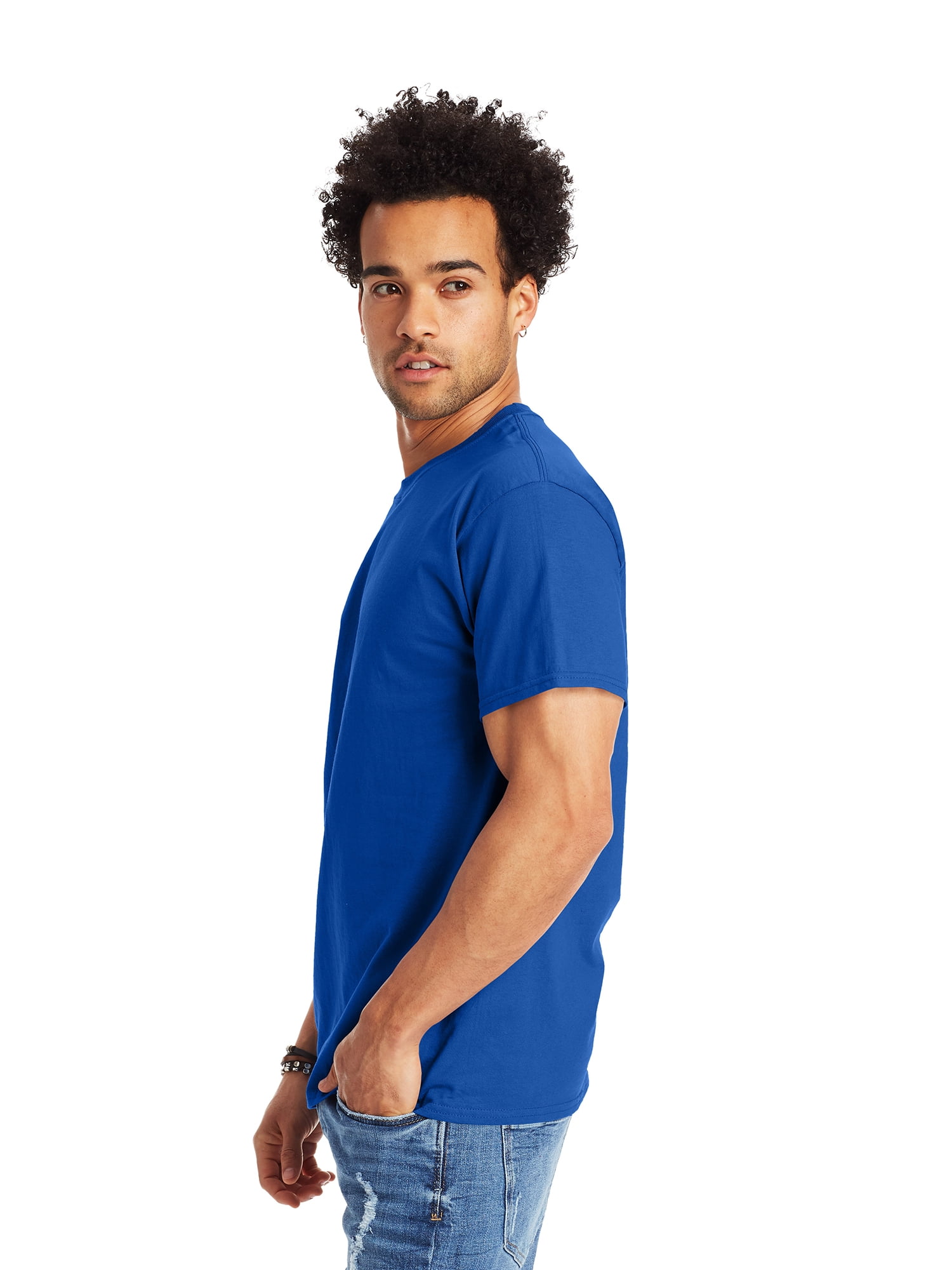 Hanes Authentic Men's Short Sleeve Crewneck T-Shirt, Big and Tall Sizes Available S-5XL