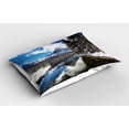 thumbnail image 2 of Ambesonne Winter Pillow Sham 2 Pack, Tranquil National Park, 26"x20", Brown Blue White, 2 of 3