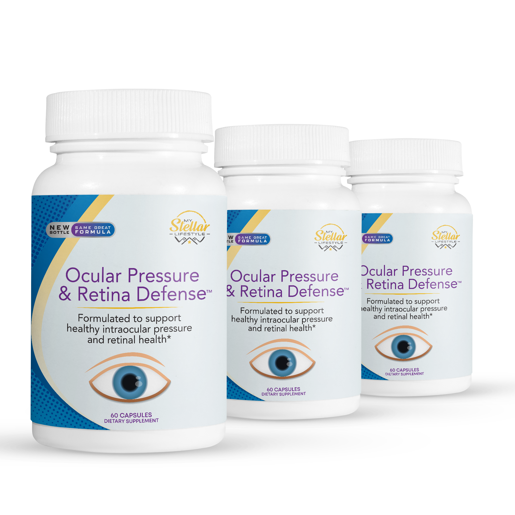 3 Pack Ocular Pressure & Retina Defense, support healthy intraocular