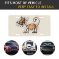 thumbnail image 5 of Easygdp Brown Cat Cartoon License Plate Car Front License Plate Car Decoration Car Accessories Front Tag Plate Standard Size, 5 of 8