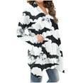 thumbnail image 6 of Wensltd Women's Halloween Cardigan Pumpkin Cat Print Long Sleeve Open Front Outwear Coat Tops, 6 of 6