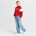 thumbnail image 3 of Women's Fanatics Red Kansas City Chiefs Oversized Hometown Toss Sweep Mock Neck Pullover, 3 of 5