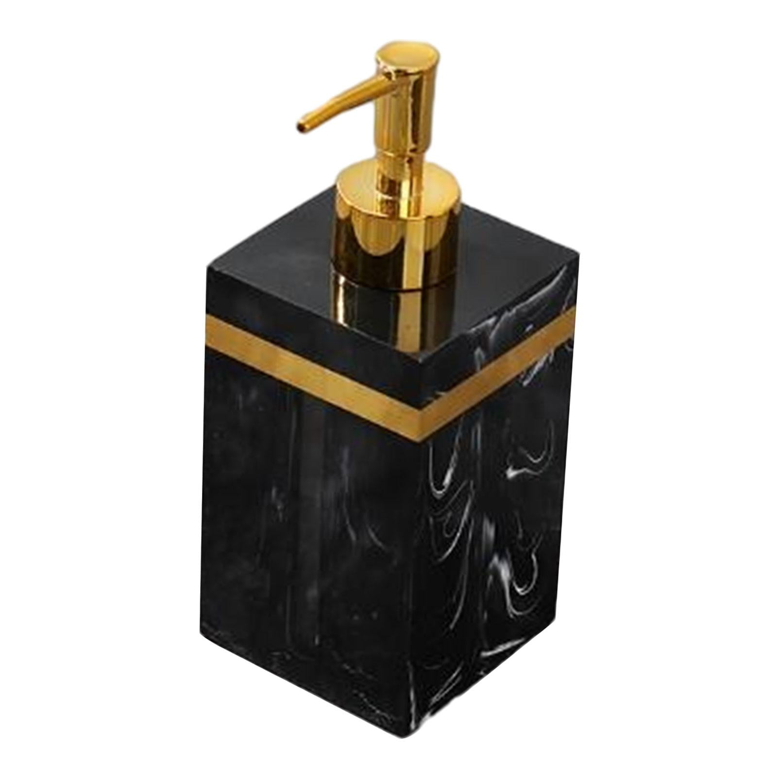 Tongina Marble Texture Soap Dispenser Lotion Dispenser Bottle Durable Stylish Leakproof Pump Soap Container for Kitchen Countertop 500ml Black
