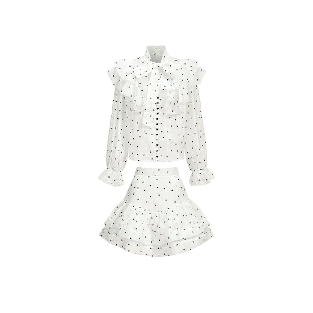 Conjunto de ropa Bellabarnetten Walda de manga larga con estampado de puntos