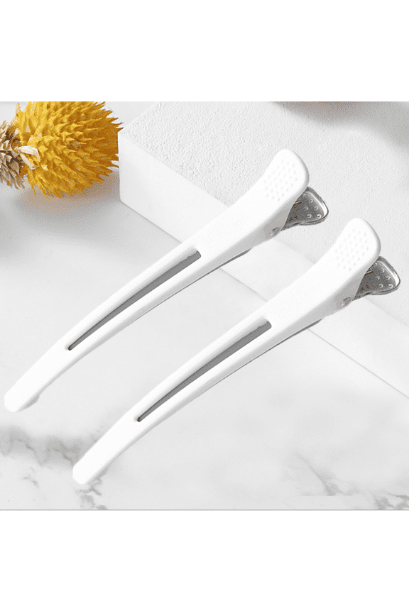 6pcs Professional Hair Clips for Styling Sectioning, Non Slip No-Trace Duck Billed Hair Clips with Silicone Band, Salon and Home Hair Cutting Clips for Hairdresser, Women