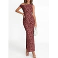 thumbnail image 3 of PRETTYGARDEN Womens Floral One Shoulder Maxi Dress Summer Spring Bodycon Ruched Side Slit Elegant Cocktail Party Dresses, 3 of 10