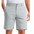 thumbnail image 3 of Men's Big & Tall Casual Shorts Stretch Quick Dry Solid Color Lightweight Breathable Spill Proof Long Dress Golf Shorts, 2XL, 3 of 5