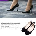 thumbnail image 4 of Zapatos de Tacón de Bloque para Mujer, Zapatos de Tacón Clásico Con Punta Redonda y Correa de Tobillo para Bodas y Fiestas, 4 of 7
