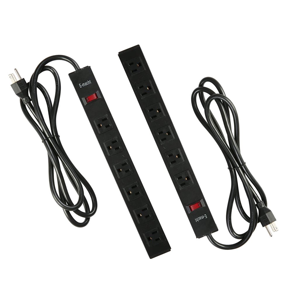 KARMAS PRODUCT Long Power Strip, 6 Outlets Metal Heavy Duty Power