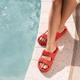 thumbnail image 6 of Cushionaire Fame Pillow Recovery Sandals for Women, Adjustable Double Buckle Waterproof EVA Cloud Slides for Women, 6 of 22
