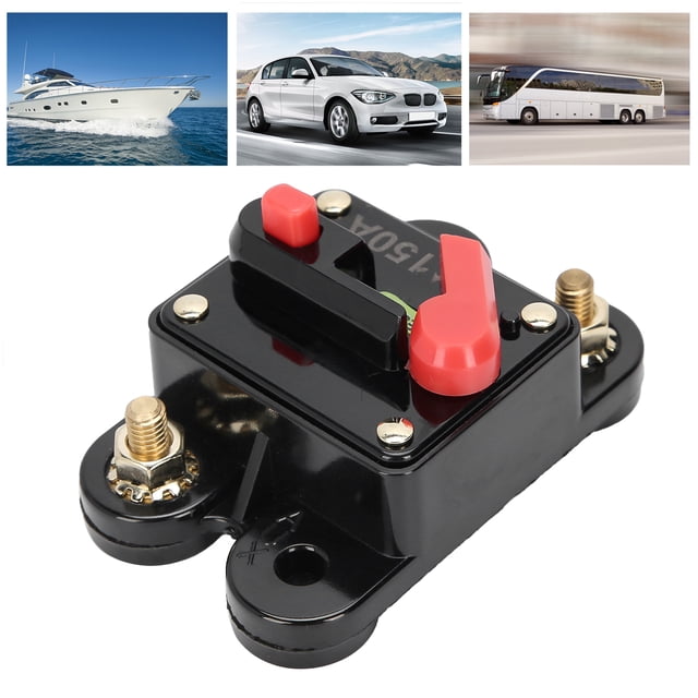 Circuit Breaker Fuse Inverter for Car Audio System, Prevents Overload, Material for Boats, Trucks