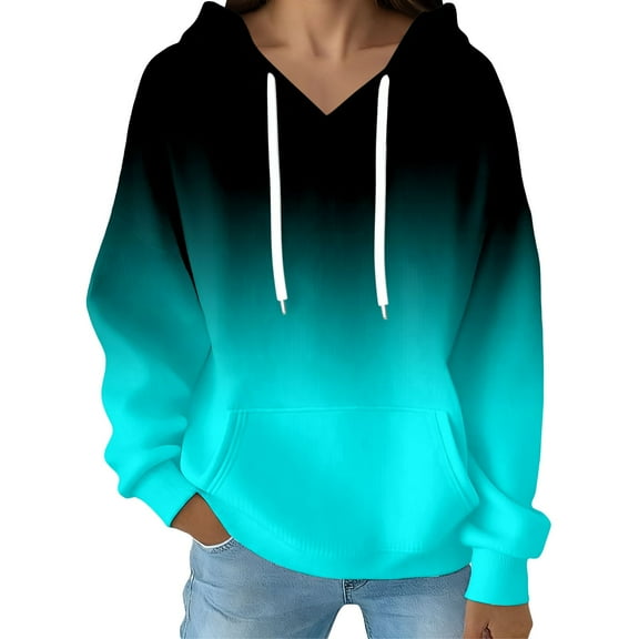 Hoodies Womens Colorful Hoodies for Women Casual Long Sleeve Women's Hoodies Pullover Trendy Hoodies for Women S
