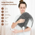 thumbnail image 5 of RENPHO Heating Pad for Back Pain Relief & Period Cramps, Hsa Fsa Eligible, Heat Pad for Neck and Shoulder,12"x24", Mothers Day Birthday Gifts for Women Men, Gray, 5 of 12