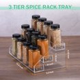 thumbnail image 2 of Acrylic Spice Rack Tray, 3 Tier Spice Drawer Organizer Shelf Seasoning Organizer for Kitchen Countertop Cabinet, 2 of 6
