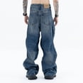 thumbnail image 5 of Pantalones de nueva ola de otoño e invierno 2024, lavado de jeans con contorno antiguo, 5 of 5
