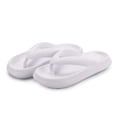 thumbnail image 2 of LAVA Non Slip Flip Flops for Women Men EVA Comfy Thicken Sole Sandals Slides Bathroom Spa Shower House Pillow Slippers White, 2 of 11