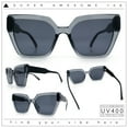 thumbnail image 2 of Womens Modish Squared Oversized Cat Eye Plastic Sunglasses Slate - Black, 2 of 8