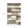 thumbnail image 2 of 7' X 9' Light Blue And Ivory Patchwork Power Loom Stain Resistant Area Rug, 2 of 5