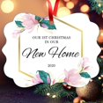thumbnail image 2 of Soul Décor Our First Christmas in Our New Home 2020, Christmas Tree Decorations Gift Ornament, Large 3.75" Rectangle Metal Ornament, Velvet Pouch Included, 2 of 7