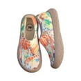 thumbnail image 4 of IEMIEMIEM Loafers for Women Casual Travel Painted Walking Shoes Mesh Knit Slip On Lightweight Comfortable Canvas Fashion Sneakers Non Slip Shoes Orange 6.5 Wide, 4 of 4