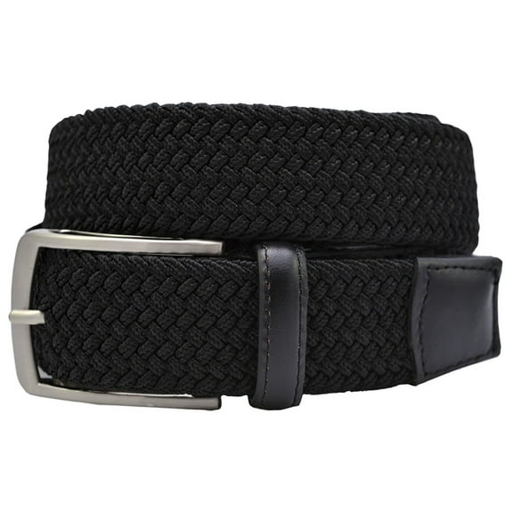 Greg Norman Mens Weave Stretch Belts (Black, 36)