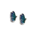thumbnail image 3 of SOHI Women's Green Butterfly Stud Earrings, 3 of 5