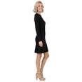 thumbnail image 4 of Yemak Women's Sexy Cable and Ribbed Knit Stretch Sweater Dress Black-S-BD, 4 of 5