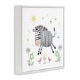 thumbnail image 3 of Stupell Industries Floral Baby Zebra Illustration White Framed Giclee Art, design by Carla Daly, 24 x 24, 3 of 8