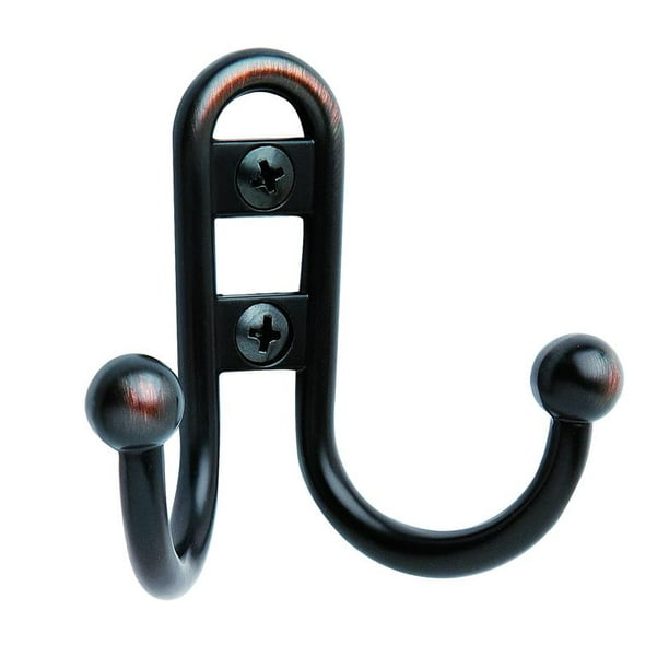 Double Prong OilRubbed Bronze Robe Hook