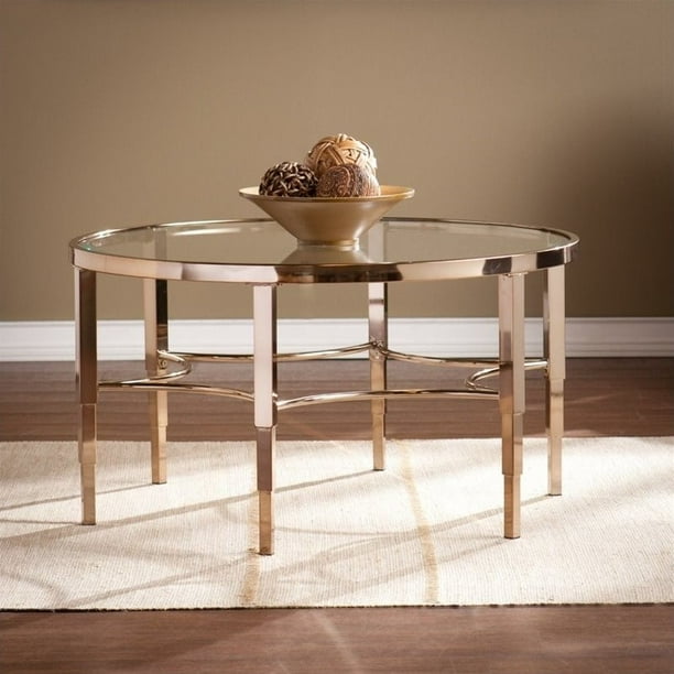 Southern enterprises sale glass coffee table
