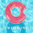 thumbnail image 4 of Pool Floats Inflatable Donut Pool Float Swim Rings Single 70cm, Chocolate, 4 of 7