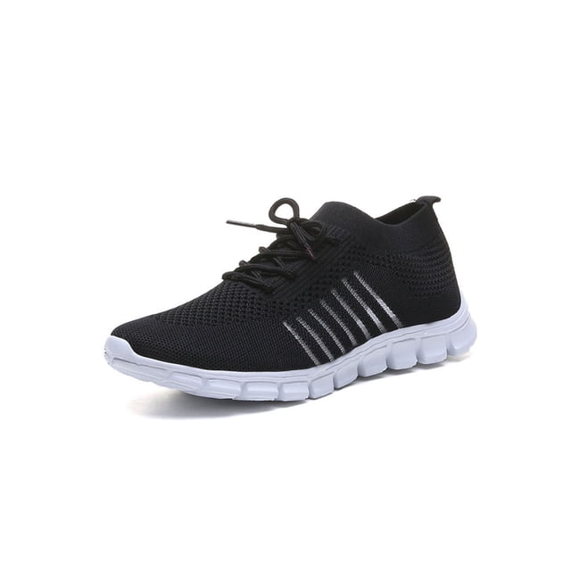 Zapatillas de deporte con cordones para mujer, malla transpirable, antideslizante, para correr y caminar