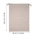 thumbnail image 3 of Household Plain Cotton Drawstring Storage Laundry Sack Stuff Bag for Travel Home Use 30 * 40CM, 3 of 3