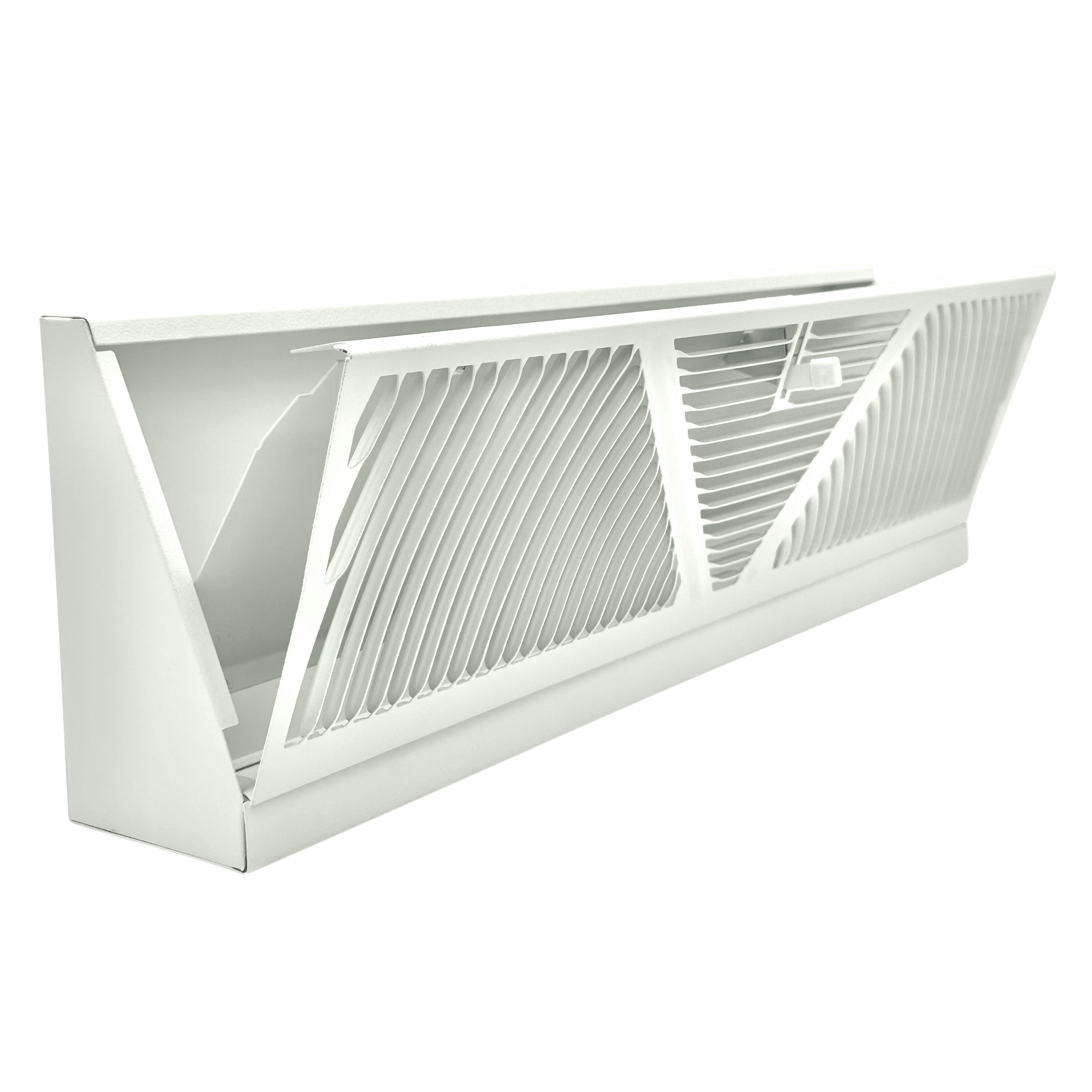 Shoemaker 875 White Baseboard Register Extended Height - 18" Length - 5.5" Height - 2 3/4" Base Projection