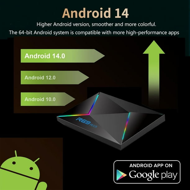 2025 Android TV Box, Android 14.0 TV Box Octa-core Cortex A55N CPU