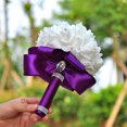 thumbnail image 2 of Guardurnaity Elegante ramo de novia para novias y damas de honor: bajo mantenimiento y apariencia realista Ropa, zapatos y accesorios Miscelánea taro morado, 2 of 6