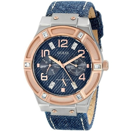 GUESS Rose Gold-Tone Leather Ladies Watch U0289L1