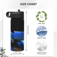 thumbnail image 4 of Disketp Blue Viper Snake 2 18oz Sports Insulated Kettle With Straw Insulated Water Bottle For Running Hiking Cycling Climbing Man'S Womens Sports Water Bottle, 4 of 8