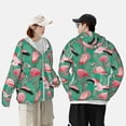 thumbnail image 3 of KLL Tropical Flamingo Print Men's Women’s UPF 50+ Sun Protection Outdoor Hoodie Jacket Long Sleeve Fishing Hiking Performance Shirt-XX-Large, 3 of 6