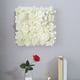 thumbnail image 1 of Panel de flores artificiales de seda, fondo de escenario de boda de flores artificiales de hortensia y rosa, fondo de foto de boda, fondo de fiesta en casa - Blanco, 1 of 6
