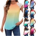 thumbnail image 1 of JDQJBZ Camisole Sans Manches pour Femmes en Tricot, Col Rond, Dentelle, Couleur, 1 of 5