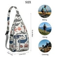 thumbnail image 4 of Marine Explorer Sling Backpack - Abstract Ocean Life Print, Fashionable Crossbody Bag for Students & Office Workers, 4 of 4