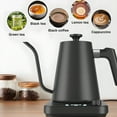 thumbnail image 6 of Behome Gooseneck Electric Kettle, 1.0L Gooseneck Kettle,±1℉ Precise Temperature Control,1200W Pour Over Electric Kettle for Coffee & Tea,Black, 6 of 7