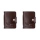 thumbnail image 2 of Qarigey Estuche para tarjetas de moda Cartera de bolsillo de cuero de imitación Bolso portatarjetas de crédito portátil Tarjetero marrón 2piezas Qarigey CBP056507, 2 of 6