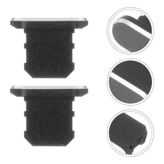 LEORX 2Pack Charging Hole Cover Aluminum Alloy Black for Phone Accessories