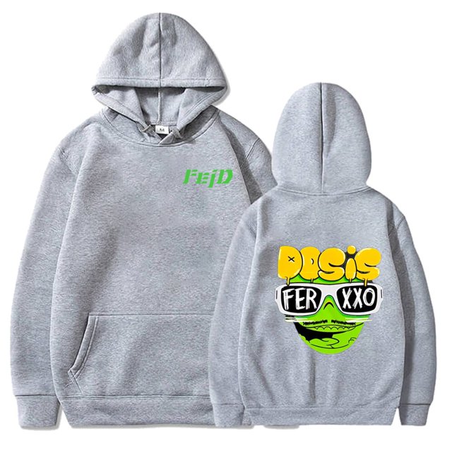 Feid Ferxxo-Sudadera de manga larga con capucha para hombre y mujer, ropa de calle de gran tamaño, de forro polar, Unisex