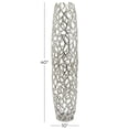 thumbnail image 4 of DecMode 40" Coral Cutout Tall Floor Silver Aluminum Metal Vase, 4 of 16