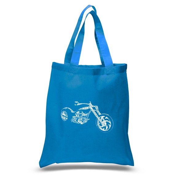 LA Pop Art Small Word Art Tote Bag - MOTORCYCLE