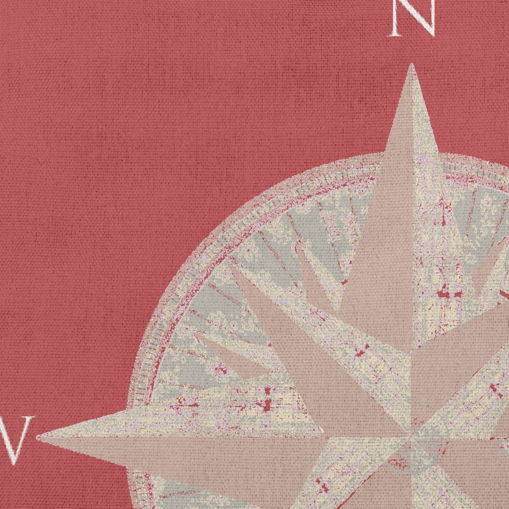 Simply Daisy 20" x 20" Compass Nautical Decorative Indoor Pillow
