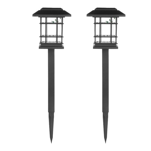 Luces Solares Para Césped 600Mah Luces De Paisaje Alimentadas Por Energía Solar Ip65 Impermeable Luz Blanca Cálida Luces De Camino Para Jardín Patio Trasero 2 Uds sonducket HA017393-00